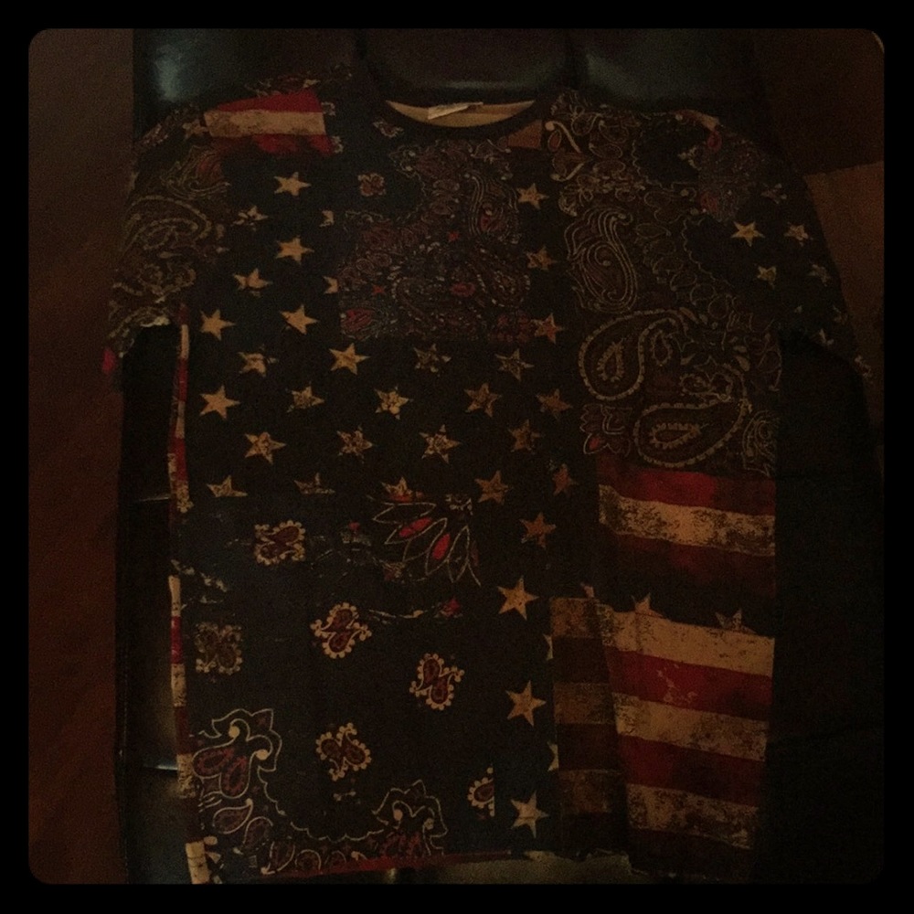 Jeanius hardcore American flag graphic tee